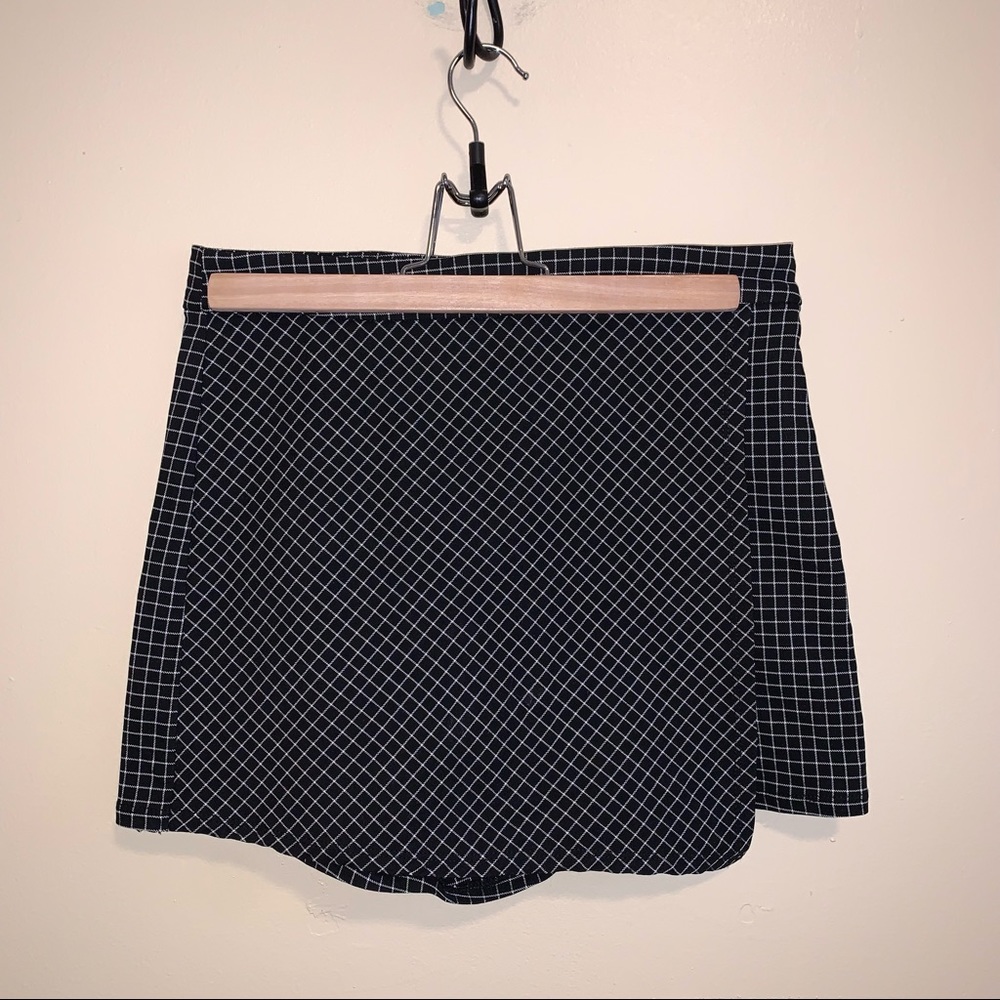 Checkered Asymmetric mini Skort